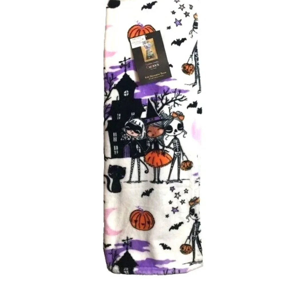 Cynthia Rowley CURIOUS Kids Plush Halloween Throw Blanket 50
